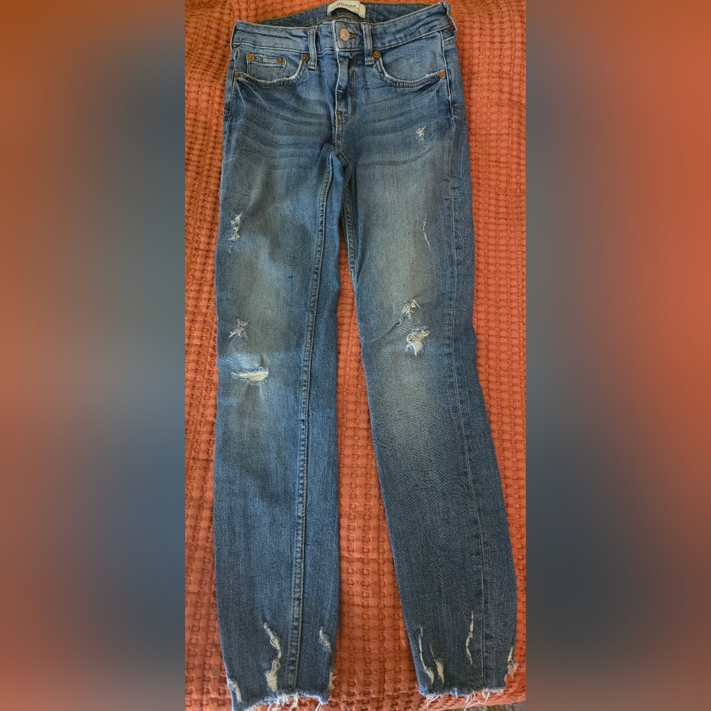 Zara ripped skinny jeans